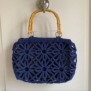 Vintage floral crochet bag